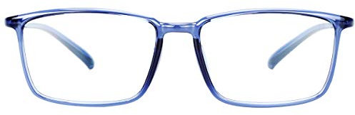 DUCO Blaulicht blockierende Gläser mit superleichtem Rahmen [transparente linse] anti augen ermüdung Besserer Schlaf 306 (Hellblau)