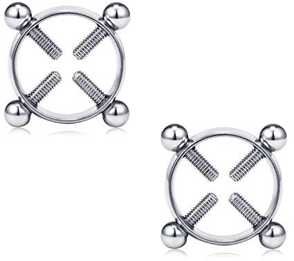 Mayhoop 2Stk Ringe Schmuck Zubehör Edelstahl Körperschmuck Silber