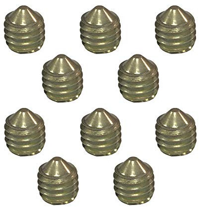 6mm Grub Screws to Fix Door Handles Spindle Brass Finish (Pack of 10)