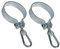 h2i Lot de 2 crochets de balançoire | Acier galvanisé | Diamètre 51 mm | Collier de sécurité stable résistant à la corrosion avec mousqueton | Crochet de manchette pour cordes, balançoires, échelles