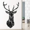 3D Spiegel Hirsch Wandtattoos Wandbilder Dreidimensionale Wandaufkleber Aufkleber DIY Deko Wandtattoo Wohnzimmer Schlafzimmer Tv Sofa Hintergrund Wandkunst Wandsticker （Black,L:86 * 140cm）