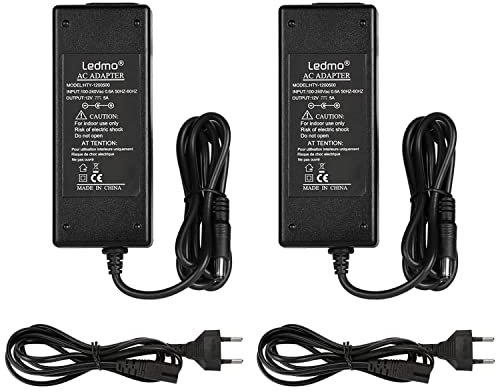 ledmo 2 Stücke 12V 5A LED Netzteil Adapter Transformato 60w LED Trafo AC110-240V LED Netzadapter for LED LED Stripes Streifen