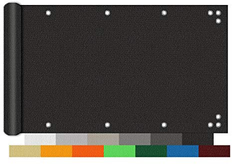 Yoosing Brise Vue pour Balcon 50x850cm, Brise Vue Tissu, éviter Les Regard indiscret Brise Vue Haute Densité - Noir