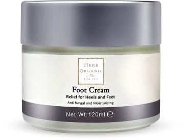 HerbOrganic Foot Cream for Cracked Heels and Dry Skin, Foot care, Foot Massage, Foot Moisturiser 120ml