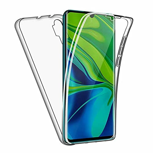 Max Power Digital Cover per Xiaomi Mi Note 10 / Mi Note 10 Pro Silicone Trasparente Housing Antiurto Doppio Lato 360 Gradi Doppio Strato Anteriore e Posteriore Custodia Protettiva Case