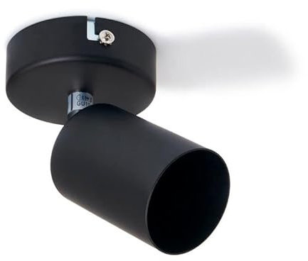 LumenTEC LED Spotbalken, LED Deckenlampe 1-flammig, Schwarz, für GU10 Strahler, drehbare schwenkbare Spots, SIENA (SCHWARZ, 1-Flammig)