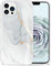 Togestar für iPhone 13 Pro Max Hülle Marmor, [MoonRiver Series] Ultra Dünn Aesthetic Glitzer Handyhülle, Flexible Silikon TPU Schutzhülle Marble Case, Grau