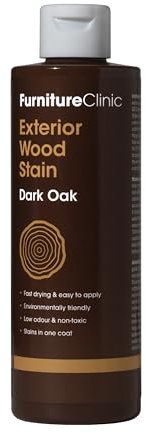 Exterior Wood Stain (Pale Blue) - Quick Drying and Easy-to-Apply - Concentrated Wood Stain for Outdoor Wood, Garden Furniture, Windows & Cladding - 250ml