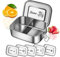 OXYEFEI Brotdose Kinder mit Fächern, Auslaufsicher Brotdose Edelstahl Personalisierte mit Text Gravur für Schule/Arbeit/Kindergarten (3 Zellen, 1400ml)