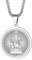 Chengxun Herren 316L Edelstahl Indische Mythologie Hindu Gott Lord Ganesha Halskette für Männer Frauen Schutz Wächter Medaillon Okkulter Schmuck Talisman Amulette Geschenke (Edelstahl)