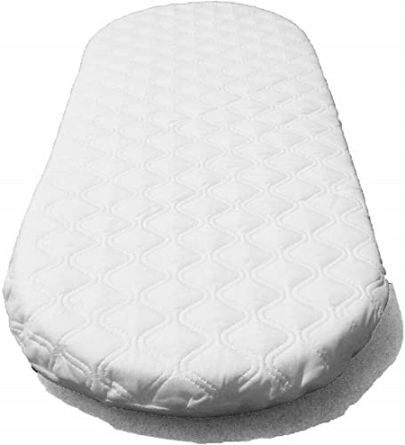 Copper Top - Antiallergische Matratze für Babybett, gesteppt, oval, hergestellt in Großbritannien (74 x 28 x 3,5 cm)