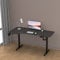 pro.tec Höhenverstellbarer Tisch Oxnard 160 x 75 cm elektrisch Schreibtisch mit Memory-Funktion Arbeitstisch bis 80 kg Computertisch mit Getränkehalter Kopfhörerhaken Aluminiumgestell Schwarz