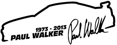 High-Tech Place 10 Vinyl-Autoaufkleber im Auto-Stil von Paul Walker, Größe: 13 x 5 cm (schwarz)