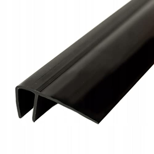 AquaParts Schwarz Duschtür Dichtung 200cm | für 5mm, 6mm Glastür Stärken | Wasserabweisende Duschdichtung | Streifdichtung | Duschkabinen-Dichtung | für Dusche und Duschtür