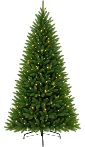 VIVANNO Künstlicher Weihnachtsbaum beleuchtet LED Premium Nordmanntanne 240 cm