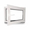 Kellerfenster - Kunststoff - Fenster - weiß - BxH: 50 x 50 cm - 500 x 500 mm - DIN Rechts - 3 fach Verglasung - 60 mm Profil
