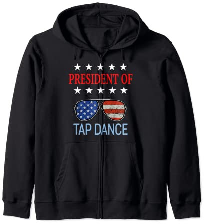 Lustiger Tap-Tanz, Tanzzubehör - USA Flagge Spruch Kapuzenjacke