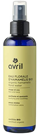 Avril - Eau Florale d'Hamamélis Bio - Visage et Cou - 100% d'Origine Naturelle - Produit Vegan, Certifié Bio Cosmos Organic - Fabriqué en France - 200ml