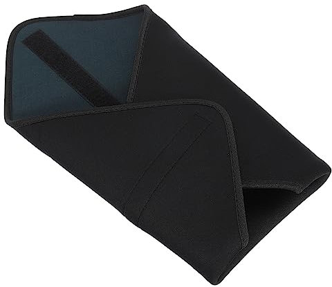 PATIKIL Camera Protective Wrap, 14x14 Lens Wrap Cloth with Thick Protective Neoprene, Lens Pouch Bag with Hook and Loop for Lens,SLR, Black Grey