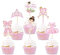 Blumomon Pink Ballerina Birthday Cupcake Toppers Ballet Cake Decoration Cute Dancer Baby Girls Birthday Party Supplies