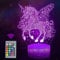 Einhorn Nachtlicht Kinder, Einhorn Spielzeug 3D Illusion Nachttischlampe16 Farben ändern mit Fernbedienung, Kawaii Nachtlicht Baby, Farbwechsel Schlaflicht Kinderzimmer Deko Geburtstag Geschenk