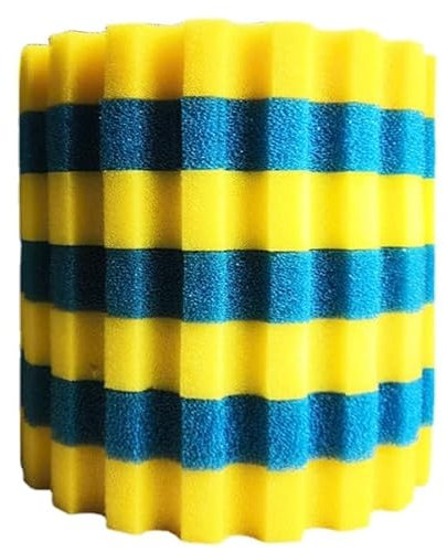kychenBase CPF-30000 / CPA-30000 / GPF-30000 Mousse filtrante Bassin – Médias filtrants de Remplacement, Mousse filtrante pour Filtre Bassin (3 x Bleu Grossier & 4 x Jaune Fin, Ø 360 mm)