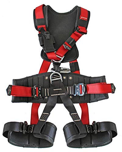 SwaYve Climbing Harness, Full Body Safety Harness Tool Fall Protection, Construction Harness Roofing Personal Equipment for Ironworker, Scaffolding, Tower