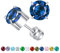 ZOCOYUU Titan Schraube zurück chirurgischen Edelstahl Ohrstecker für Frauen Männer, hypoallergene Birthstone Ohrstecker Double Side 5A Cubic Zirconia Ohrstecker Schmuck 6mm (September(Saphir))