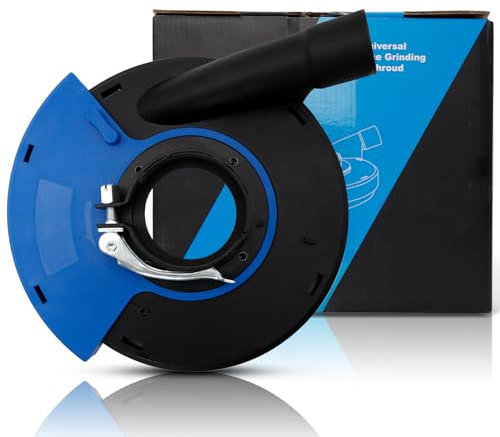 HTAXSCC Dust Shroud for Angle Grinder 7 inch with 5pcs Locating Ring, Power Surface Grinding Shroud, Universal Cutting Guard for Concrete Stone Granite