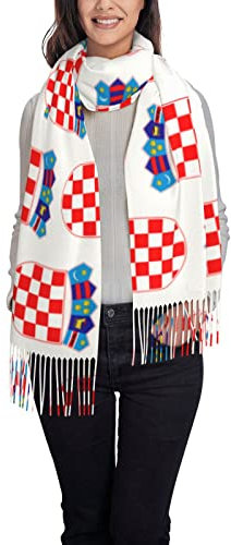 OZLOYFMJL Kroatisches Emblem Kroatien-Schal für Damen und Herren, warme Winterschals, großer Schal, Wickelschal, Geschenke