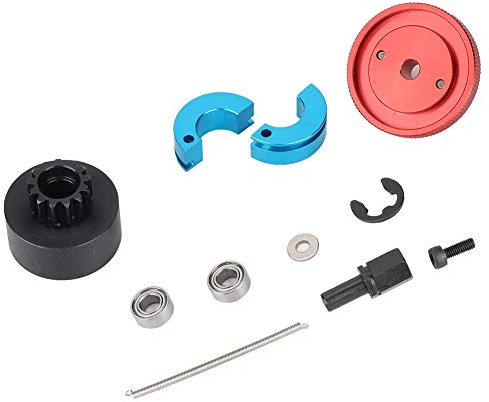 Alomejor 1 Ensemble de Variateur d'embrayage de Vitesse de Volant D'inertie 13T, Couleur Bleue en Métal pour Voiture en Métal à Moteur 1 10 RC (Rouge)