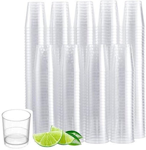 Vasos de Chupito de Plástico - Envio 24h - 30ml - 300 uds Resistentes y Reutilizables - Cumpleaños, Bodas, Despedidas de Soltera o Soltero, Navidad, Barbacoas, Fiestas (300)