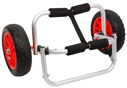 Klappbar Sup Trolley Surfwagen Surfboard Transportwagen Kanuwagen Faltbarer Bootstransporter für Sand und Kies, solide Räder, robust und einfach zu montieren