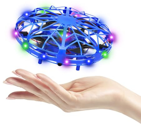 Mini Drohne,Fliegender Ball,Fliegendes Spielzeug,Mini Turbonaut Spinner,mit 360°Rotierenden & LED Licht,Indoor Outdoor Geschenke für Kinder Jungen Mädchen 8-12 Jahre