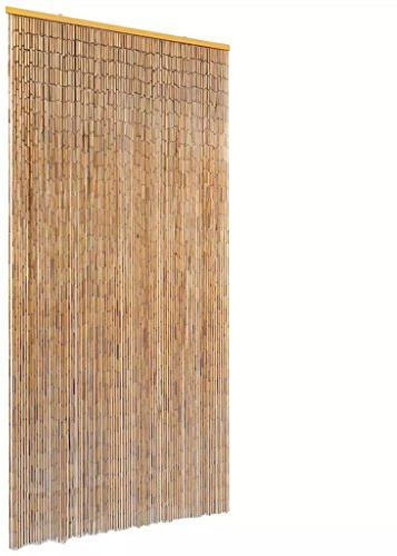 Gecheer Flugskyddsgardin för bambudörrar 90 x 220 cm, myggnät, för utomhus, flugskyddsdörr gardin, flugskyddsgardin för fönsterdörr, L43721
