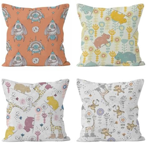 Nimvoya Lin Tapis de Souris 3D Tapis Souris Personnalisable Photo 50x50cm, Hippopotame Tapis de Souris One Piece Tapis de Bureau pour Clavier Et Souris 4Pcs