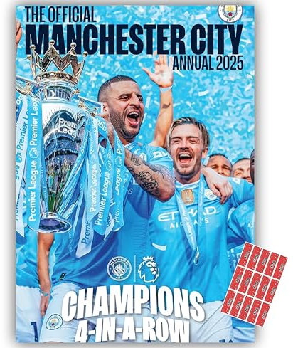 Official Manchester City Football Club Hardcover Annual 2026 with FREE Bookmark