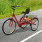 Apriltop 7 Gang 3 Rad Fahrrad für Erwachsene, 24 Zoll Dreirad mit Korb, Max Belastung 120Kg, für 5,25-5,91 Fuß Groß, Rot
