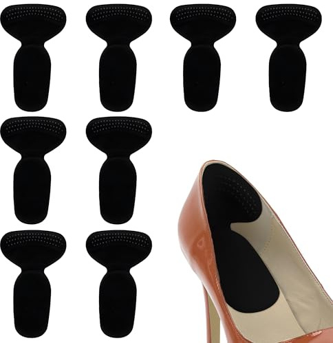 Dalababa 4 Paar Anti-Rutsch Fersenpolster, 2-in-1 Fersengriff Fersenkissen für Damenschuhe, Selbstklebende Fersenschutz gegen Reibung, Blasen für Herrenschuhe