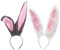 xianshi Hasenohren Haarreif,2 Pcs Hasenohren,Hasenkostüm Damen,Hasen Ohren Haarreif,Hase Rollenspiel Kostüm Accessoire,Für Ostern Karneval Party Cosplay Kostüm Maskerade Dekoration