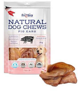 Frigera Oreilles de Porc 400g – Friandises Naturelles et Riches en protéines pour Chiens, Snacks de qualité sans additifs