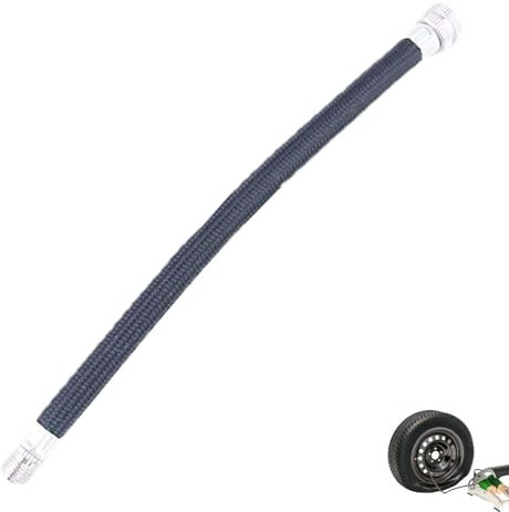 Gacqpli Fahrradpumpen-Verlängerungsschlauch, Fahrradpumpen-Verlängerungsrohr,Fahrrad-Inflatorschlauch mit Gewinde - Flexibler Pumpenschlauch aus Gummi für Fahrrad, Kinderwagen, Anhänger, Wohnwagen,