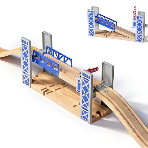 Holzeisenbahn Zubehör, Holz Eisenbahn Brückenspielzeug(Überführung) | Holz Eisenbahn Kinder Zug Spielzeug, Kompatibel mit anderen Brücken Holzeisenbahn, für die Kleinen im Alter von 3 Frühlingen