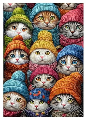 Cat Jigsaw Puzzle - 1000 Pieces Jigsaw | Animal Puzzle with Home Decor Theme for Women Men Collectors, Family Gatherings Holiday Birthday Party Festive Season Office Living Room Bedroom Entertainment