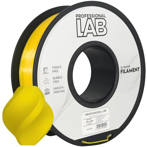 PLA Filament High Speed Gelb 1.75mm 1kg 3D Drucker Filament, Kein Stringing, Hohe Haftung, Kompatibel mit Ender 3, Prusa i3, Bambu Lab uvm..