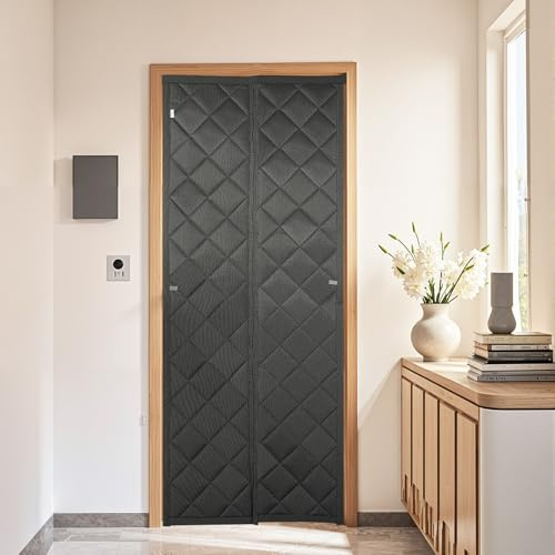 Türvorhang | Magnetischer Türvorhang mit Isolierung | 85x205 cm | für Terrassen- & Balkontür | Automatischer Verschluss | Gegen Kälte, Hitze, Staub & Insekten | für Wohnzimmer, Küche