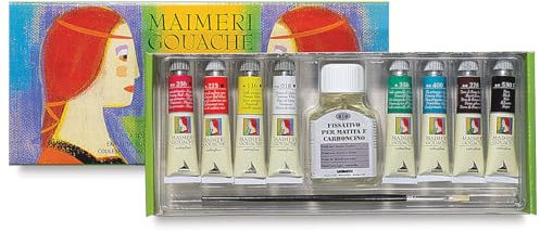 MAIMERI Gouache - Set Débutant - Couleurs fines - 10 pièces