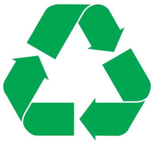 Aufkleber Autoaufkleber JDM Die Hart - Recycle Logo 76mm Green Sticker Recycling Can Bin Decal Vinyl Symbol 76mm
