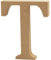 Creativ T MDF Buchstabe, braun, 13 x 2 cm