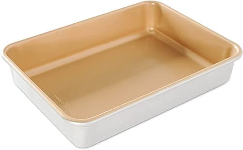 Nordic Ware Naturals Kuchenform aus Aluminium, antihaftbeschichtet, 22,9 x 33 cm, silberfarben